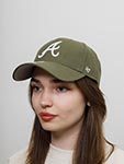 Бейсболка 47 BRAND арт. B-MVP01WBV-SW Atlanta Braves MLB (оливковый)